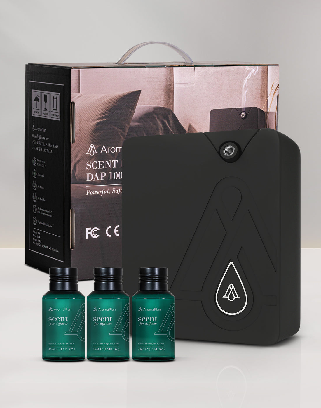 Kit DAP Black Diffuser + 3X (45ml) Fragrance Bottles